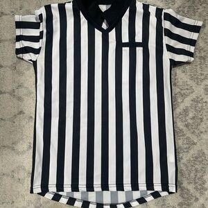 Referee Black and White Striped Shirt